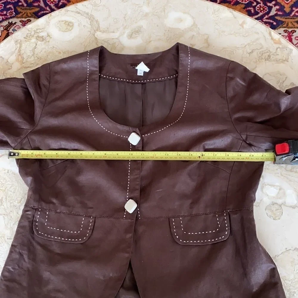Vex Collection Brown Cotton Light Jacket/Top - Picture 9 of 13